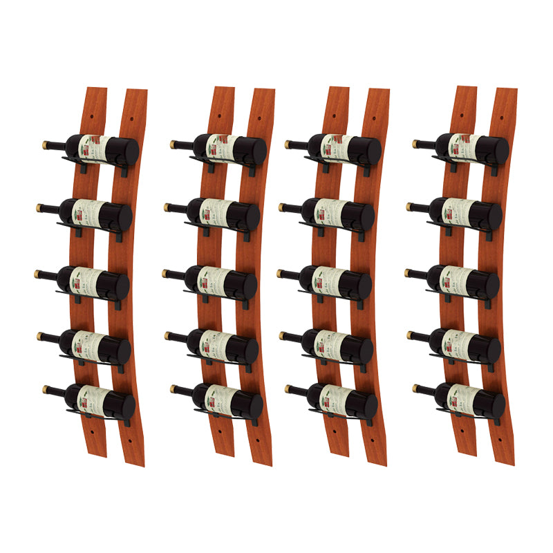 Mid-Century Modern Wine Holder Rack Wall Mounted Pine Wine Shelf