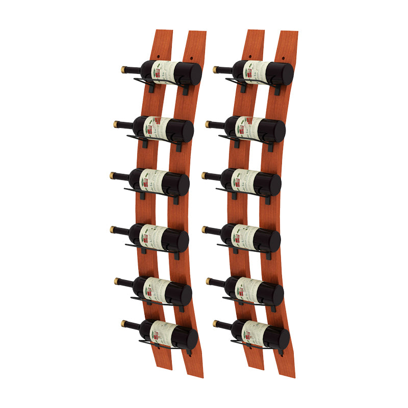 Mid-Century Modern Wine Holder Rack Wall Mounted Pine Wine Shelf