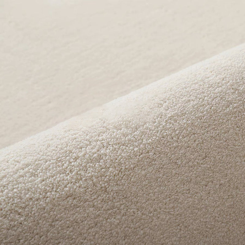 Villus Solid Color Rug Living Room Rectangle Shape Carpet Polyester Washable Area Rug