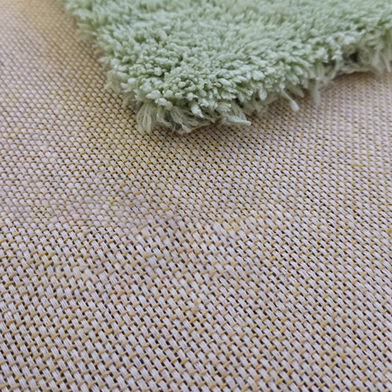 Villus Solid Color Rug Living Room Rectangle Shape Carpet Polyester Washable Area Rug