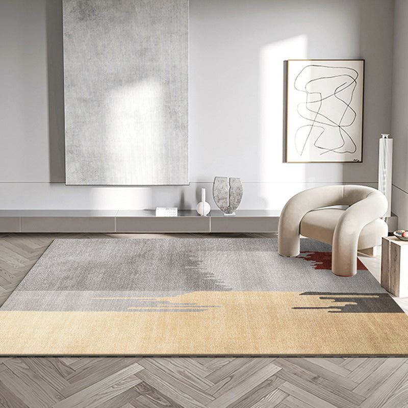 Abstract Pattern Rug Stain Resistant Rectangle Shape Rug for Home Decor