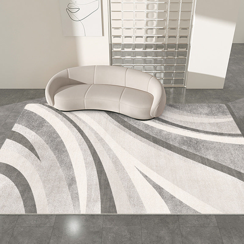 Abstract Pattern Rug Stain Resistant Rectangle Shape Rug for Home Decor