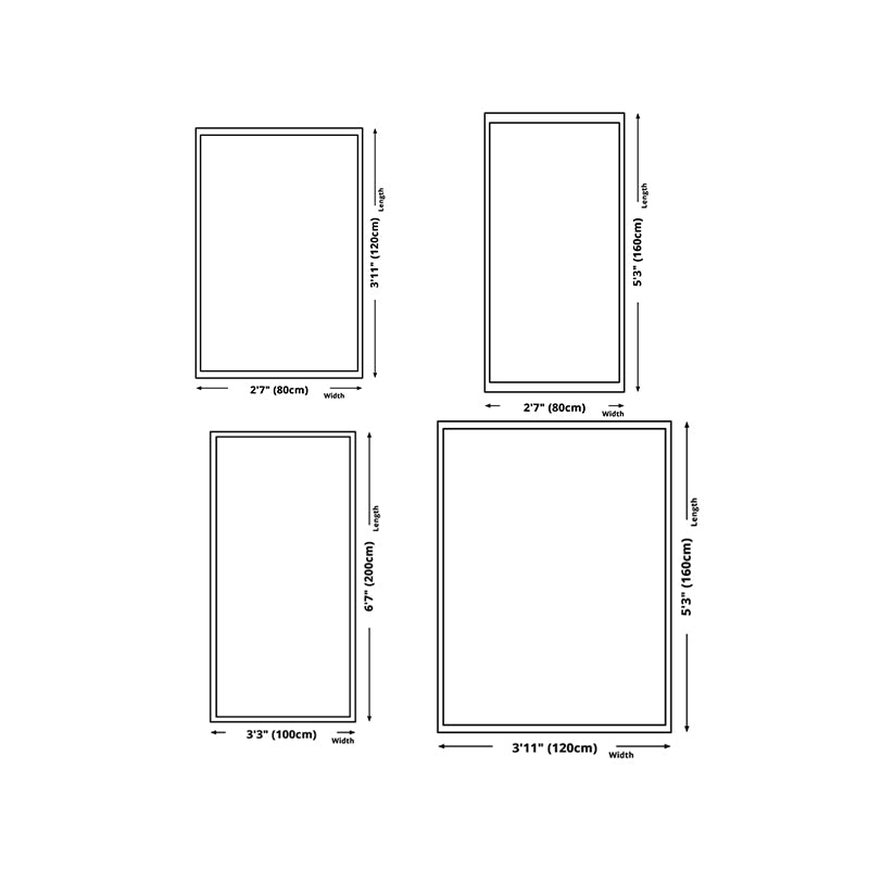 Abstract Pattern Rug Stain Resistant Rectangle Shape Rug for Home Decor