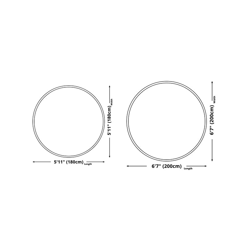 Circular Shape Villus Solid Color Rug Stain Resistant Loom Rug for Bedroom