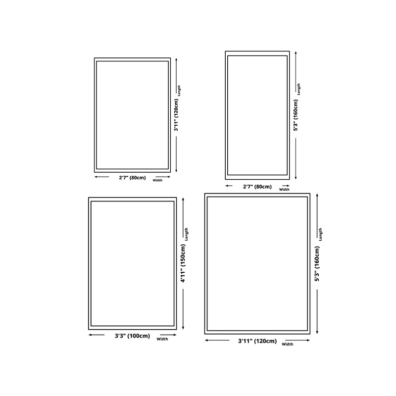 Creative Geometry Rug Rectangle Shape Stain Resistant Shape Rug for Home Decor