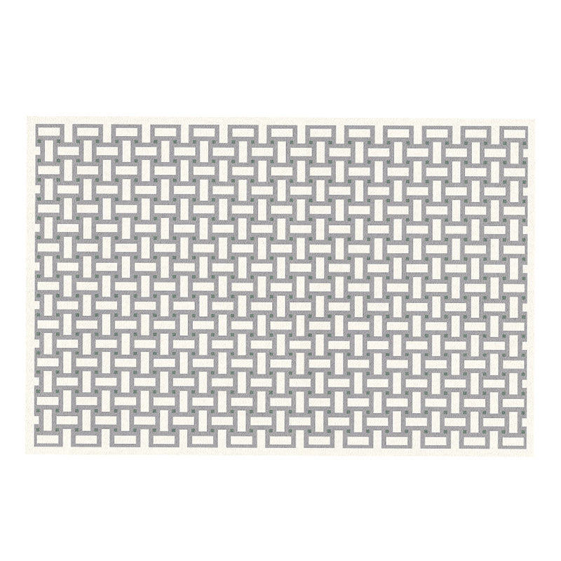 Modern Style Geometric Rug Rectangle Shape Living Room Carpet Polyester Washable Area Rug