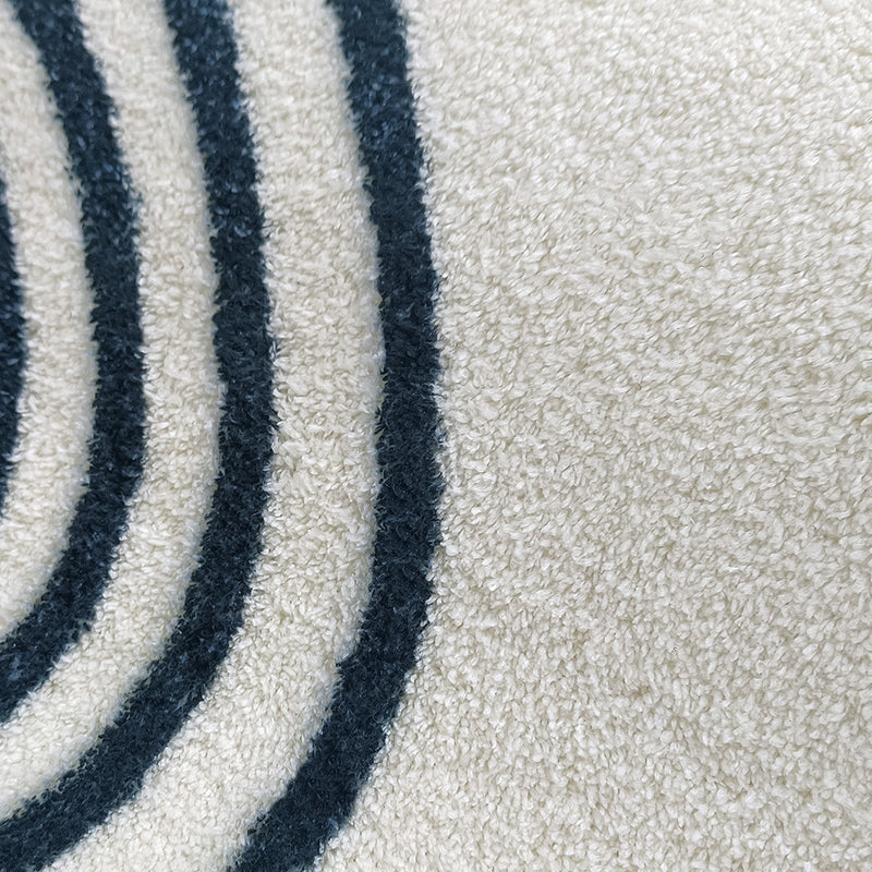 Beige Tone Rug Rectangle Shape Living Room Polyester Washable Area Rug