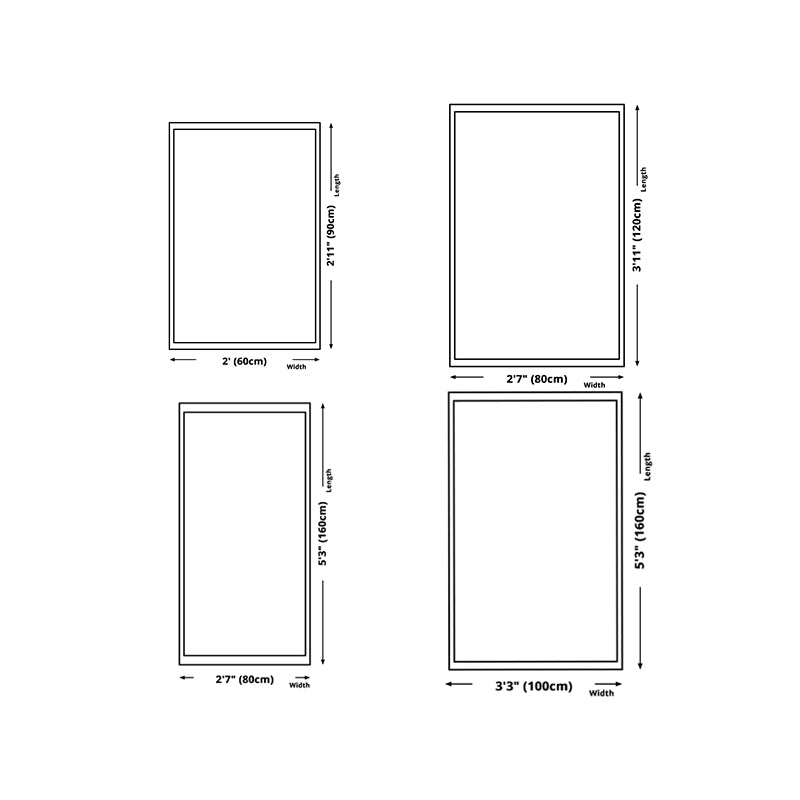 Beige Tone Rug Rectangle Shape Living Room Polyester Washable Area Rug