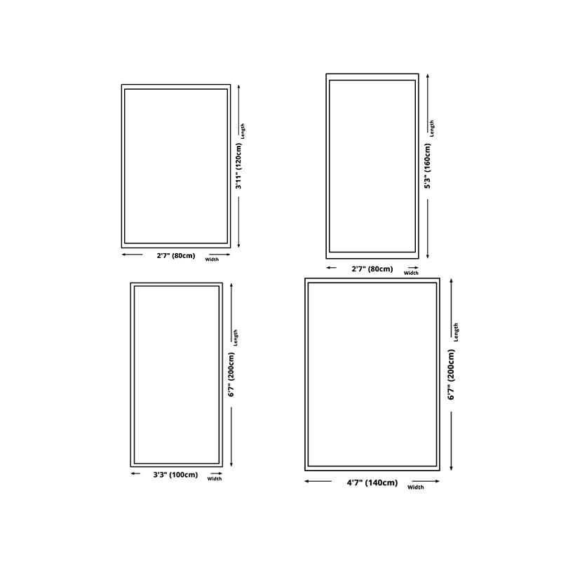 Modern Style Rug Living Room Geometric Pattern Polyester Washable Area Rug