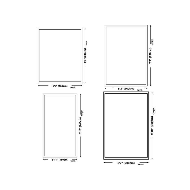 Modern Style Rug Living Room Geometric Pattern Polyester Washable Area Rug