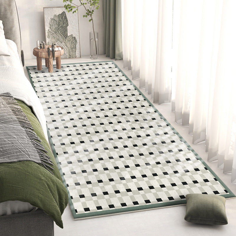 Modern Style lattice Rug Rectangle Stain Resistant Polyester Rug for Home Decor