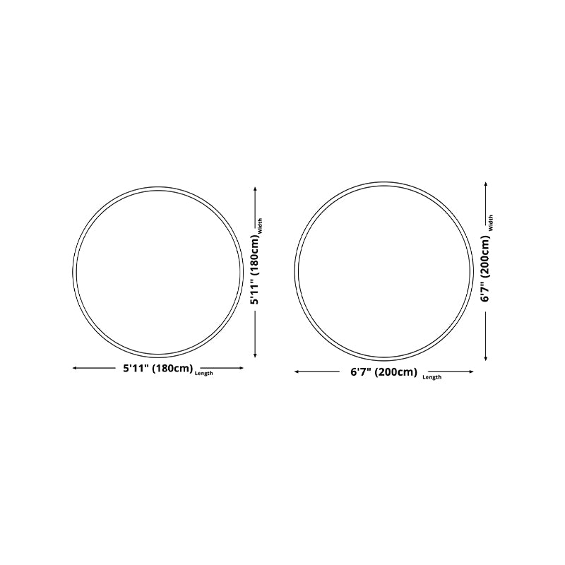 Color Gradient Rug Circular Shape Stain Resistant Rug for Home Decor