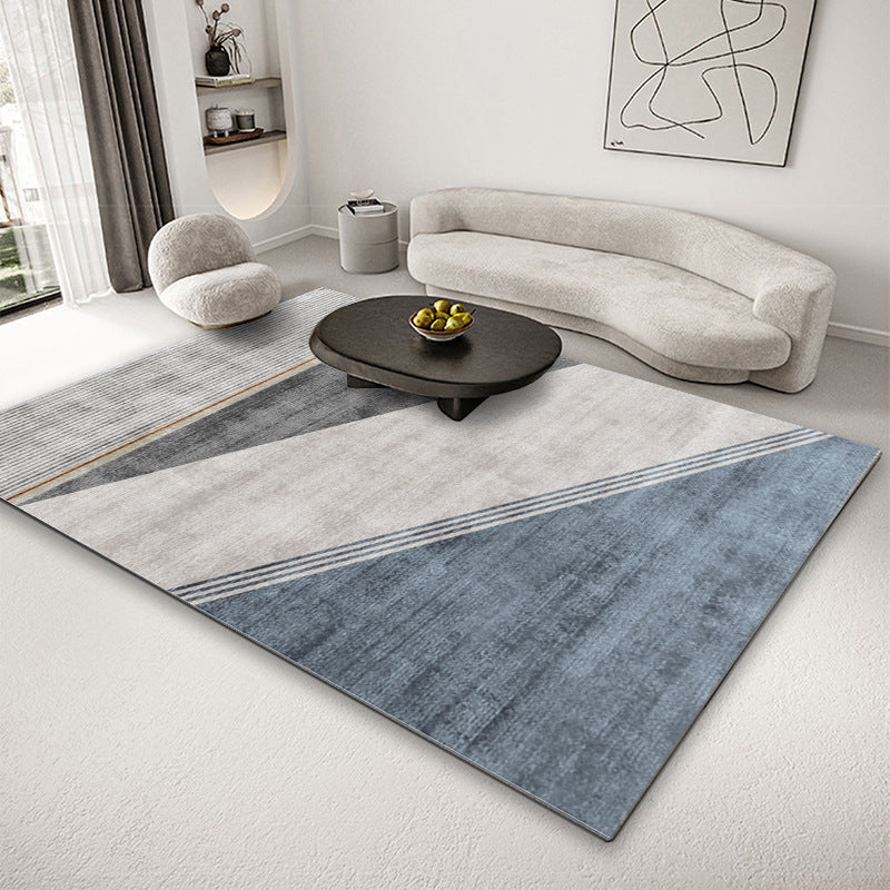 Geometric Pattern Rug Rectangle Shape Stain Resistant Shape Rug for Home Decor