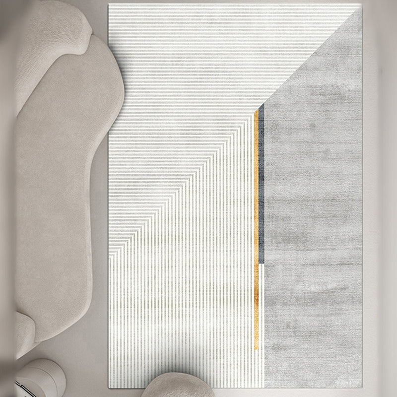 Geometric Pattern Rug Rectangle Shape Stain Resistant Shape Rug for Home Decor