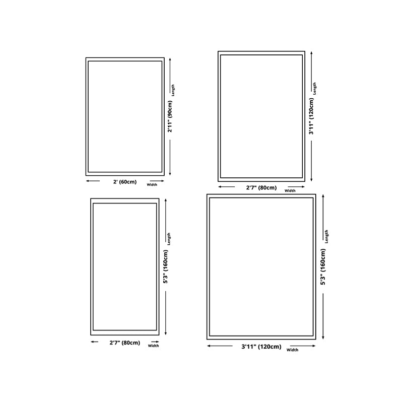 Geometric Pattern Rug Rectangle Shape Stain Resistant Shape Rug for Home Decor