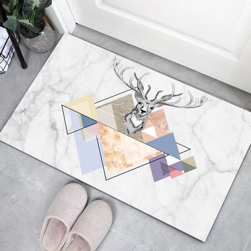 Modern Style Rug Geometric Pattern Living Room Carpet Polyester Washable Area Rug