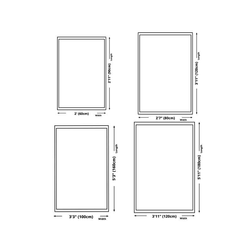 Modern Style Rug Geometric Pattern Living Room Carpet Polyester Washable Area Rug