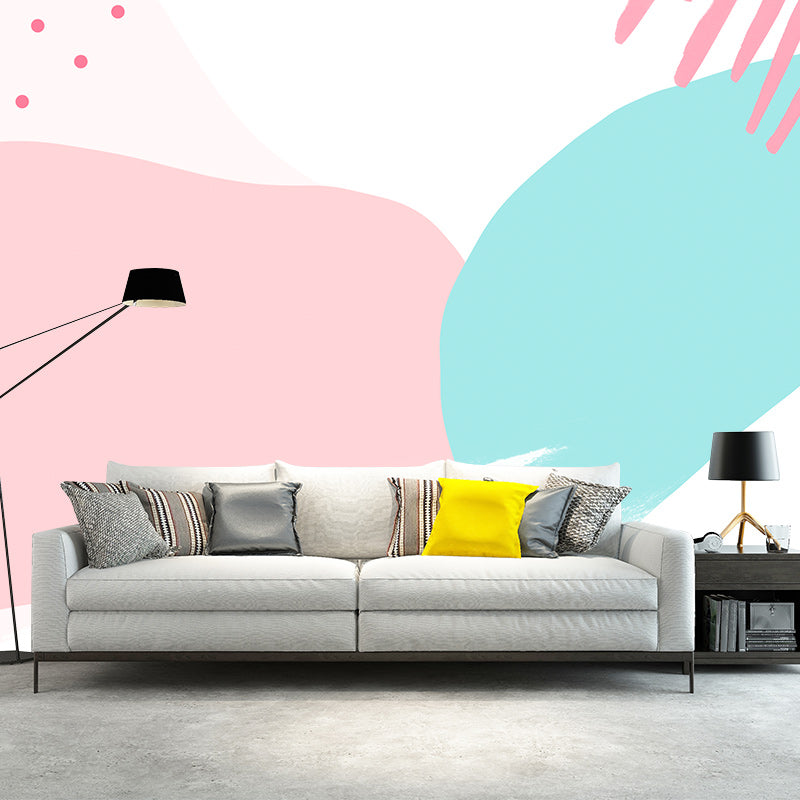 Modern Illustration Mural Wallpaper Abstract Art Environment Friendly Bedroom Wall Mural