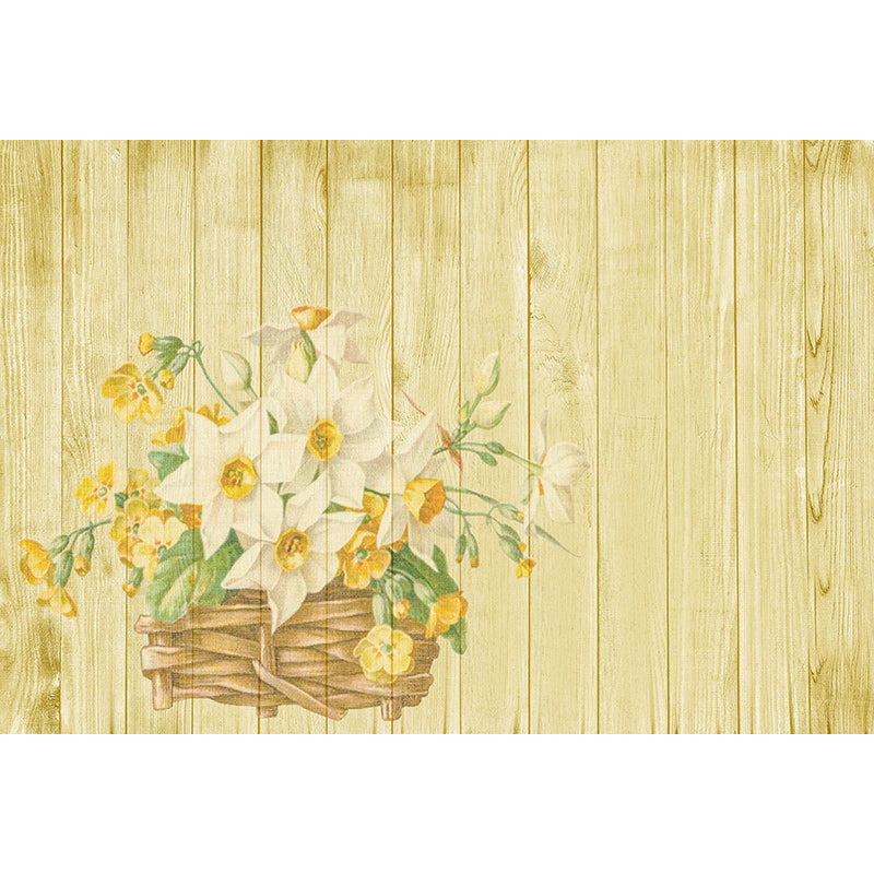 Environment Friendly Wall Mural Wallpaper Plant Printed Wood Sitting Room Wall Mural