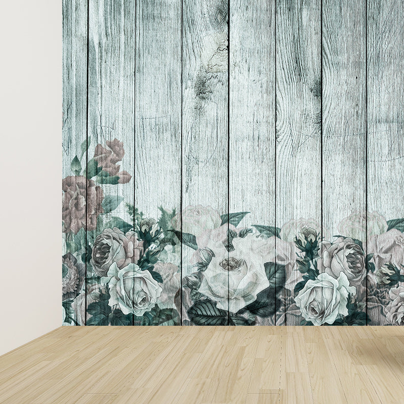 Decorative Wall Mural Wallpaper Plant Printed Wood Sitting Room Wall Mural