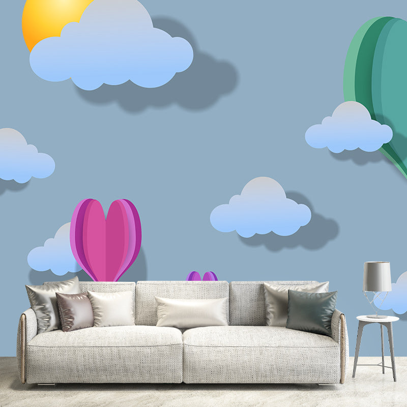 Illustration Environment Friendly Mural Wallpaper Cartoon Scenery Living Room Wall Mural