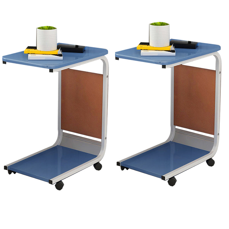 25.59" Tall Modern Night Table Open Storage Wood Bedside Cabinet