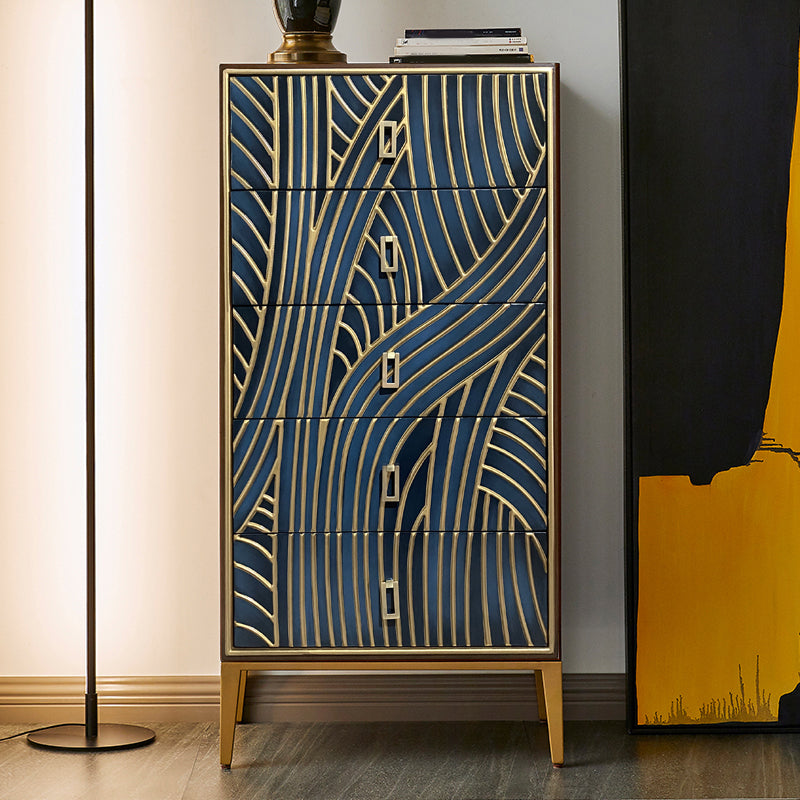 15.6-inch Width Glam Storage Chest Dresser Solid Wood Dresser