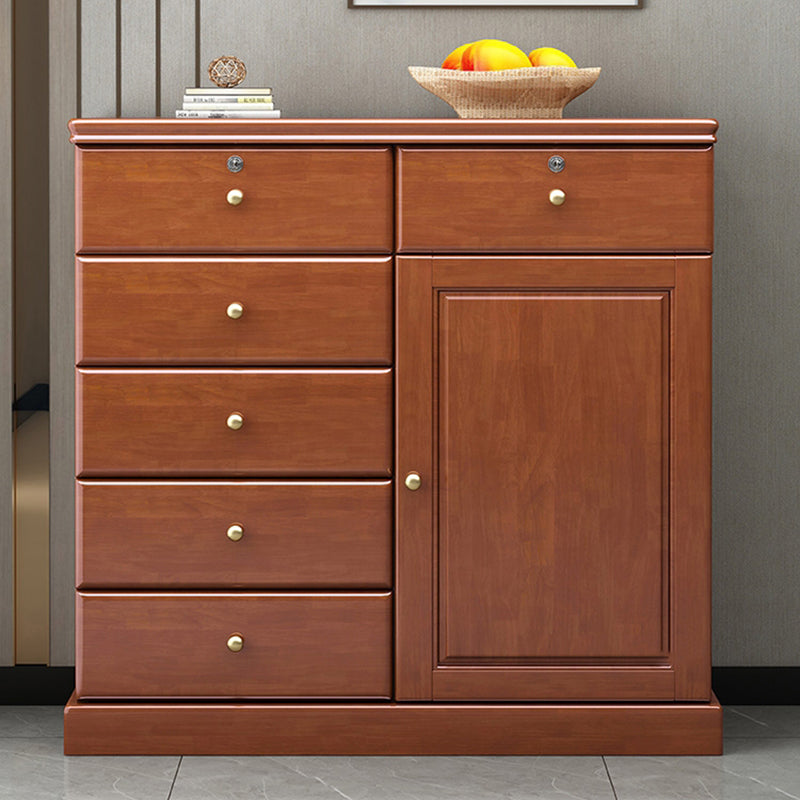 American Traditional Storage Chest Solid Wood Dresser with 6 Drawers