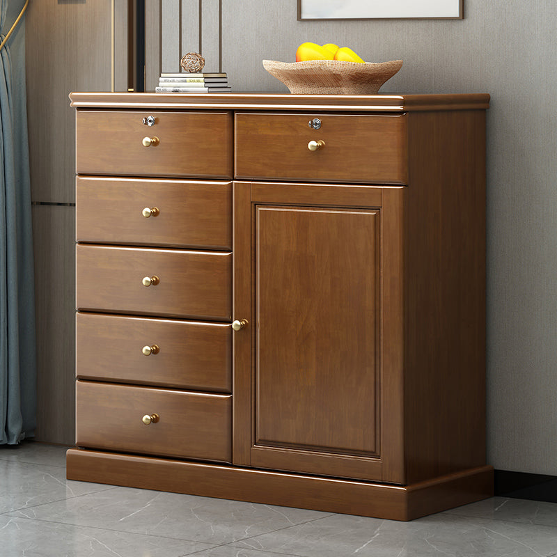 American Traditional Storage Chest Solid Wood Dresser with 6 Drawers