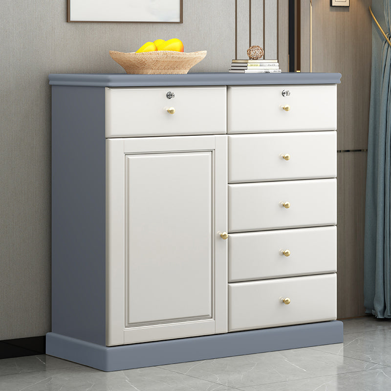 American Traditional Storage Chest Solid Wood Dresser with 6 Drawers