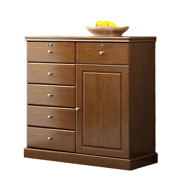 American Traditional Storage Chest Solid Wood Dresser with 6 Drawers
