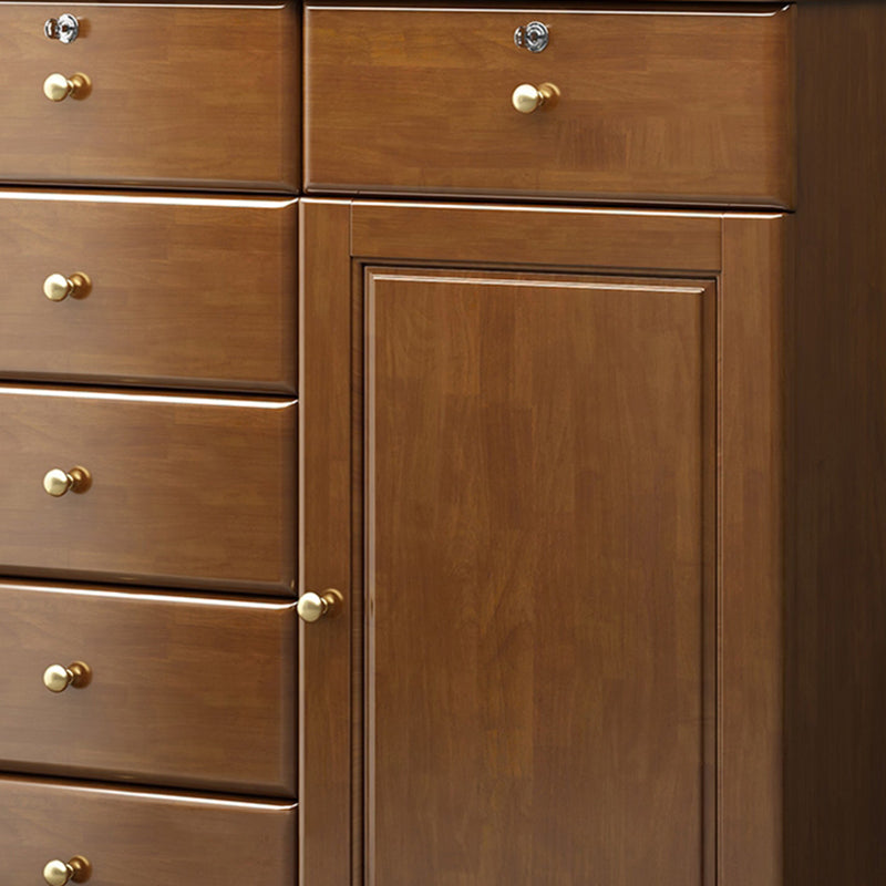 American Traditional Storage Chest Solid Wood Dresser with 6 Drawers