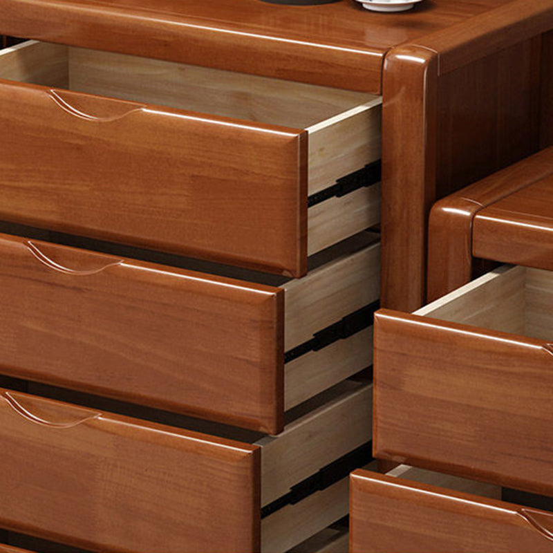 American Traditional Storage Chest Solid Wood Dresser with 3/4/5 Drawers