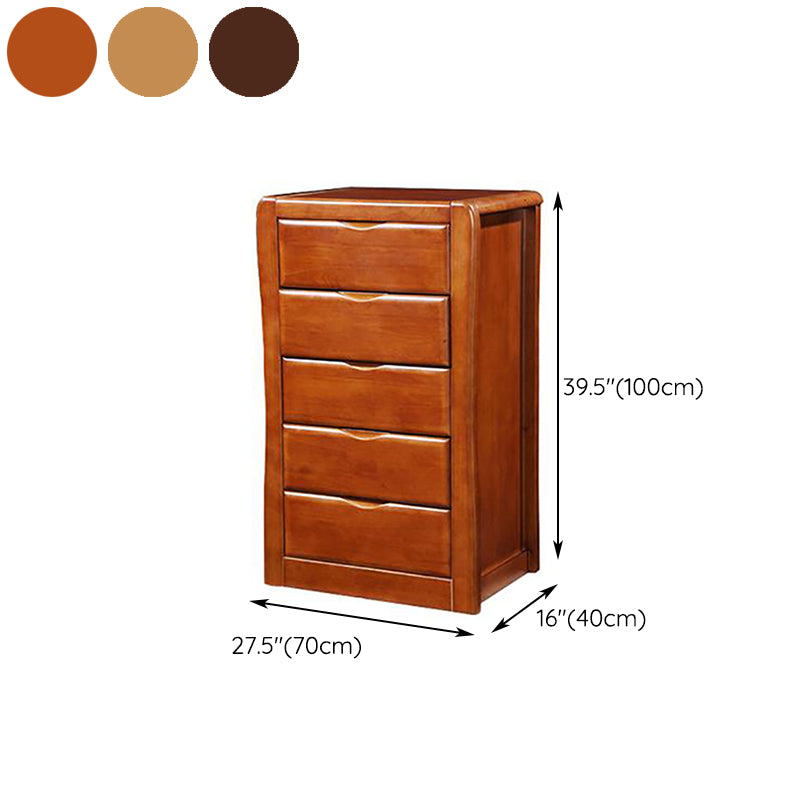 American Traditional Storage Chest Solid Wood Dresser with 3/4/5 Drawers