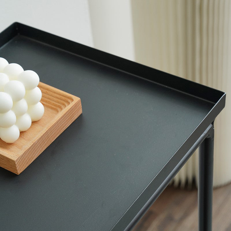 Iron Modern Accent Table 33.86-inch Tall Console Table with Shelves