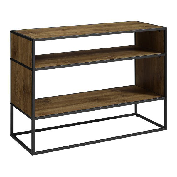 Mid-Century Modern Console Accent Table Antique Finish Sofa Console Table in Wood