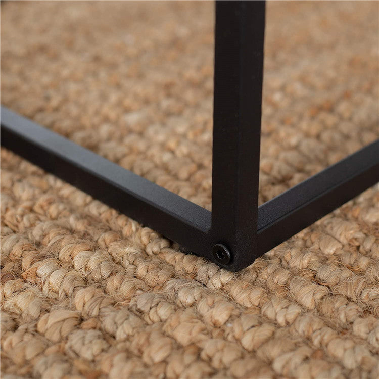 Mid-Century Modern Console Accent Table Antique Finish Sofa Console Table in Wood