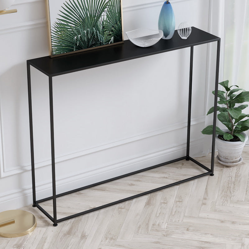 31.5-inch Tall Modern Console Table Iron Accent Table with 1 Shelf