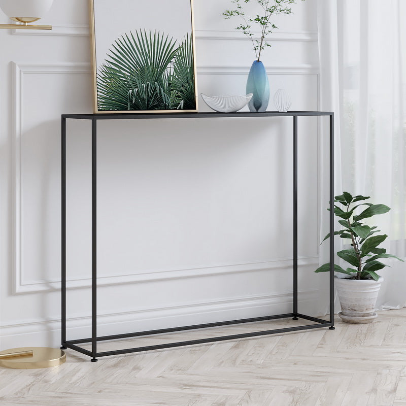 31.5-inch Tall Modern Console Table Iron Accent Table with 1 Shelf