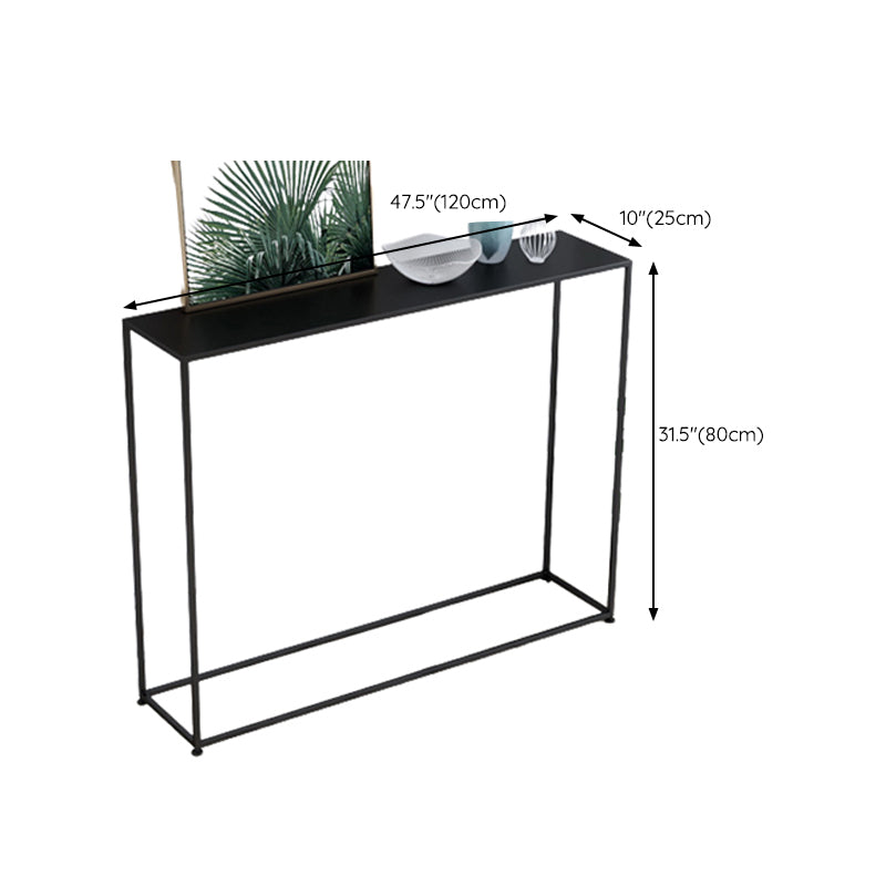 31.5-inch Tall Modern Console Table Iron Accent Table with 1 Shelf