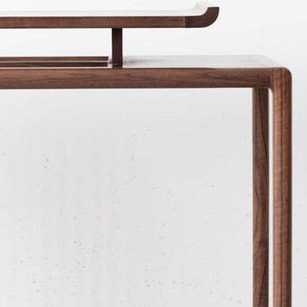 Solid Wood Rectangle Console Table 1-shelf Accent Table for Hall