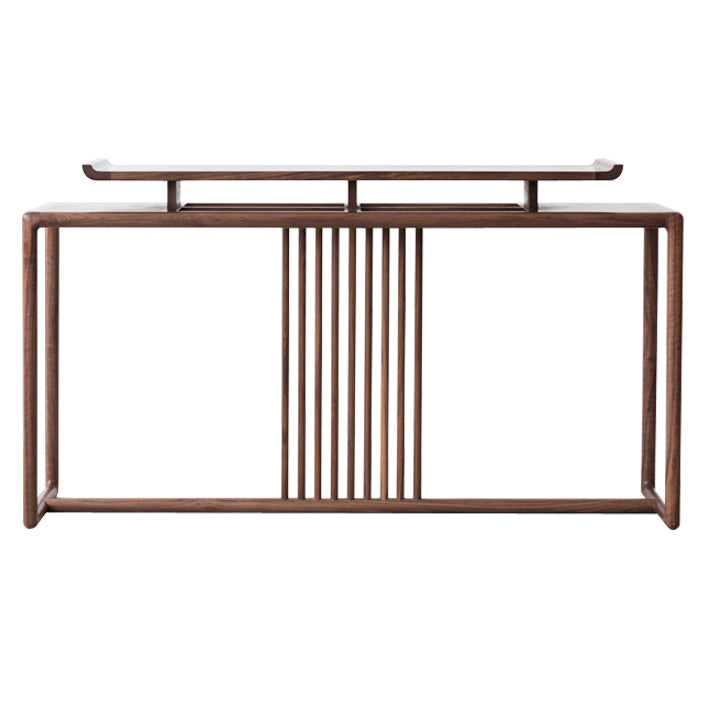 Solid Wood Rectangle Console Table 1-shelf Accent Table for Hall