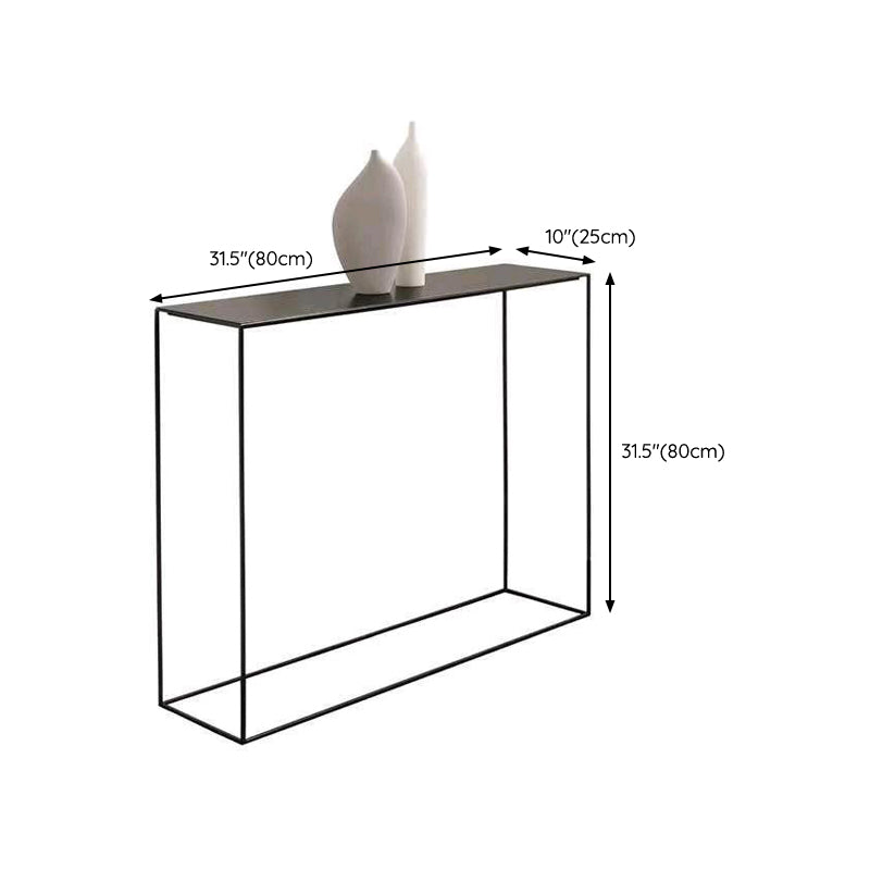 Iron Modern Console Table 1-shelf Rectangle Accent Table for Hall