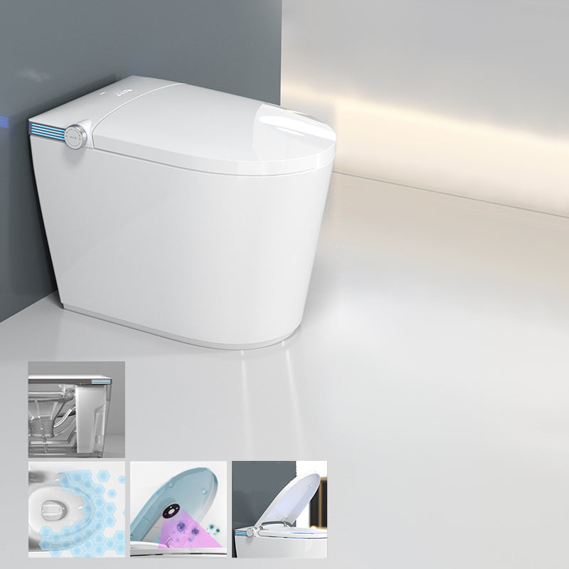 Modern All-In-One Toilet Bowl Siphon Jet Toilet with Soft-Close Seat for Bathroom