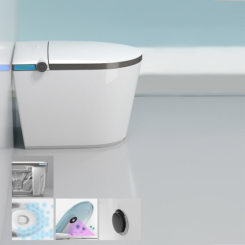 Modern All-In-One Toilet Bowl Siphon Jet Toilet with Soft-Close Seat for Bathroom