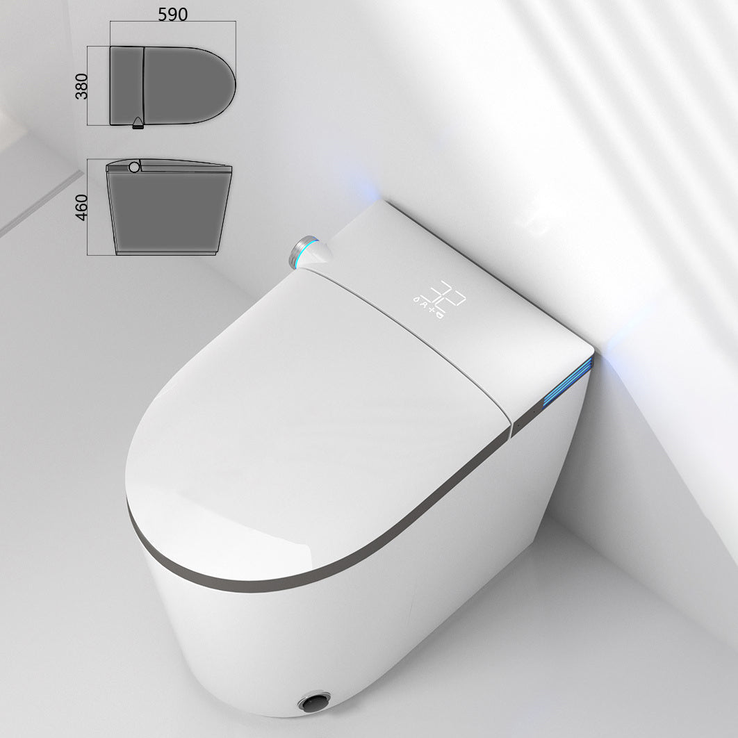 Modern All-In-One Toilet Bowl Siphon Jet Toilet with Soft-Close Seat for Bathroom