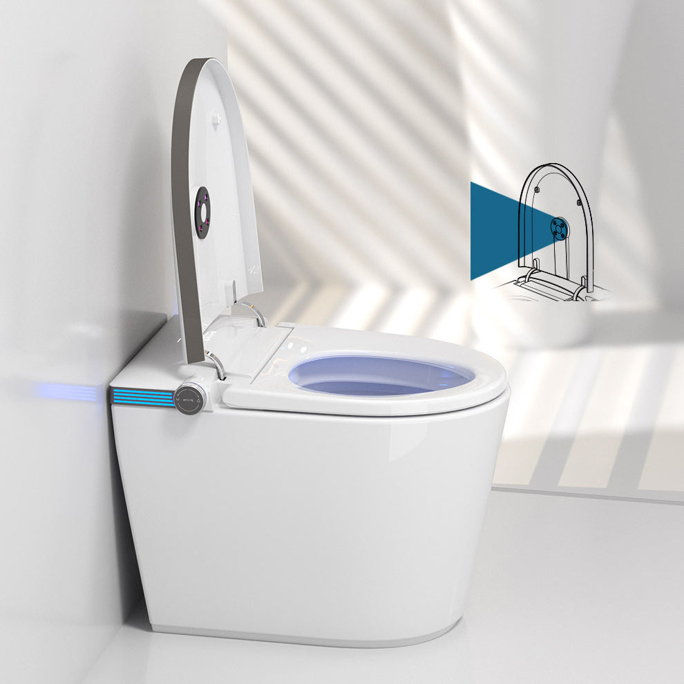 Modern All-In-One Toilet Bowl Siphon Jet Toilet with Soft-Close Seat for Bathroom
