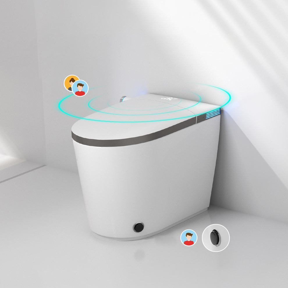Modern All-In-One Toilet Bowl Siphon Jet Toilet with Soft-Close Seat for Bathroom