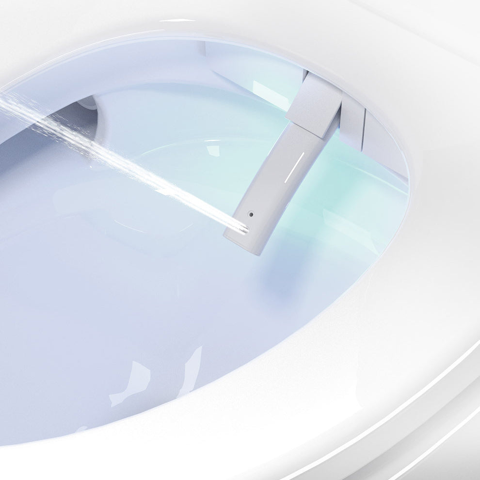 Modern All-In-One Toilet Bowl Siphon Jet Toilet with Soft-Close Seat for Bathroom