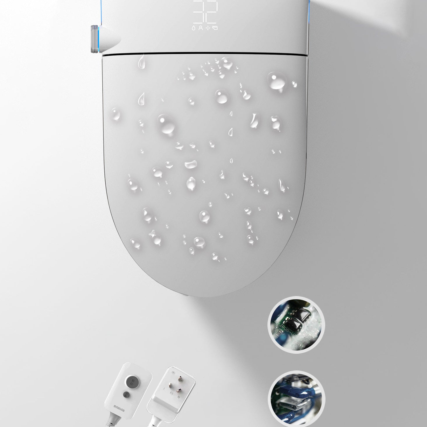 Modern All-In-One Toilet Bowl Siphon Jet Toilet with Soft-Close Seat for Bathroom